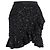 Self portrait Mini-Rüschrock aus schwarzem Polyester mit Pailletten von Self-Portrait