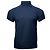 Polo in cotone blu navy con logo ricamato Saint Laurent Cassandre