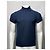 Polo in cotone blu navy con logo ricamato Saint Laurent Cassandre - vista 8