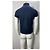Polo in cotone blu navy con logo ricamato Saint Laurent Cassandre - vista 11