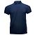 Polo in cotone blu navy con logo ricamato Saint Laurent Cassandre