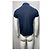 Polo in cotone blu navy con logo ricamato Saint Laurent Cassandre - vista 11