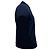 Polo in cotone blu navy con logo ricamato Saint Laurent Cassandre - vista 3