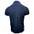 Polo in cotone blu navy con logo ricamato Saint Laurent Cassandre - vista 4
