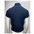 Polo in cotone blu navy con logo ricamato Saint Laurent Cassandre - vista 10