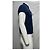 Polo in cotone blu navy con logo ricamato Saint Laurent Cassandre - vista 9