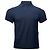 Polo in cotone blu navy con logo ricamato Saint Laurent Cassandre