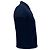 Polo in cotone blu navy con logo ricamato Saint Laurent Cassandre - vista 3