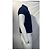 Polo in cotone blu navy con logo ricamato Saint Laurent Cassandre - vista 9