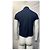 Polo-Shirt aus navyblauer Baumwolle mit gesticktem Logo Saint Laurent Cassandre Marineblau - Ansicht 10
