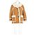 Giacca Miu Miu in shearling con bottoni e tasche in suede marrone - vista 4
