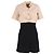 Trompe l'œil Kleid von Sandro mit Bluse aus beigem Lyocell