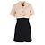 Trompe l'œil Kleid von Sandro mit Bluse aus beigem Lyocell - Ansicht 4