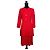 Rotes Kleid mit plissiertem Rock Guy Laroche 70er