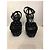 SAINT LAURENT Sandali T.EU 40 Velluto Nero - vista 7