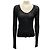 Suéter de cashmere preto com lantejoulas da Donna Karan