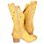 Autre Marque Stivali da cowboy in pelle vintage Giallo