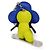 Porte-clés Snowboard Vivienne Louis Vuitton M00965 Bleu - vue 4