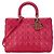 Borsa in pelle Lady Dior rosa