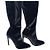 Giuseppe Zanotti Glitzer Overknee Stiefel Schwarz - Ansicht 2