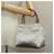 PRADA Borsa Tote Satin plastica Argento Argento Auth bs19572 - vista 26