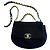 Chanel 19 Schultertasche aus schwarzem Baumwoll mit Kette Golden Silber Hardware