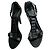 Sandali Burberry T Strap con volant in vernice nera Nero