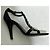 Sandali Burberry T Strap con volant in vernice nera Nero - vista 3