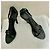 Sandali Burberry T Strap con volant in vernice nera Nero - vista 5