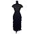 Pronovias schwarzes Abendmaxikleid Golden