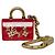 Porte-clés Charm Inclusion Speedy Louis Vuitton Rouge Or - vue 2