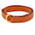 Ring Hermès Cinturón de doble anillo de cuero Hermes Naranja