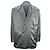Oversized Doppelreiher-Blazer aus grauem Cupro von Dries Van Noten