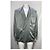 Oversized Doppelreiher-Blazer aus grauem Cupro von Dries Van Noten - Ansicht 7