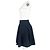 Falda A-Line Acampanada Alaïa en lana azul marino - vista 5