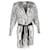 Autre Marque  Rotate Birger Christensen Samantha Sequined Mini Wrap Dress in Silver Polyester Silvery Metallic  ref.1844536