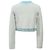 Cardigan con frange Lanvin in cotone azzurro - vista 4