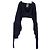 Stella Mc Cartney Stella McCartney kurz geschnittene gerippte Kapuzenpullover aus marineblauer Kaschmirwolle - Ansicht 3