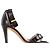 Céline Sandales à talons avec bride de cheville en cuir noir ornées de cristaux Celine