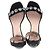 Céline Sandales à talons avec bride de cheville en cuir noir ornées de cristaux Celine - vue 3