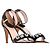 Céline Sandales à talons avec bride de cheville en cuir noir ornées de cristaux Celine - vue 4