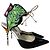 Sophia Webster Rousseau Jungle Ankle Tie Pumps in Multicolor Leather