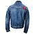Jaqueta Patch Saint Laurent em denim de algodão azul - vista 3