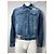 Jaqueta Patch Saint Laurent em denim de algodão azul - vista 7