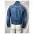 Jaqueta Patch Saint Laurent em denim de algodão azul - vista 9