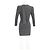 Iro Perk Strick Mini Kleid mit Schlipskragen und langen Ärmeln aus metallischem Silbernylon - Ansicht 6