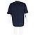 Camicia in cotone blu navy con ricamo B e stampa logo Balenciaga - vista 6