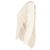 Stella Mc Cartney Stella McCartney asymmetrischer V-Ausschnitt Pullover aus cremefarbener Wolle Weiß Roh - Ansicht 2