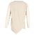 Stella Mc Cartney Stella McCartney asymmetrischer V-Ausschnitt Pullover aus cremefarbener Wolle Weiß Roh - Ansicht 3