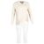 Stella Mc Cartney Stella McCartney asymmetrischer V-Ausschnitt Pullover aus cremefarbener Wolle Weiß Roh - Ansicht 4